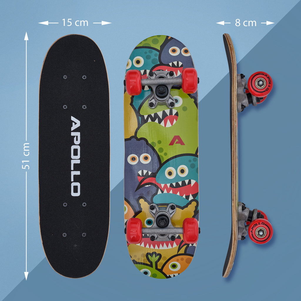 Apollo - Kinder Skateboard - Monsterskate - 51 cm -