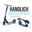 Apollo - Klappbarer City Roller für Kinder "Phantom" höhenverstellbarer Tretroller - Stars