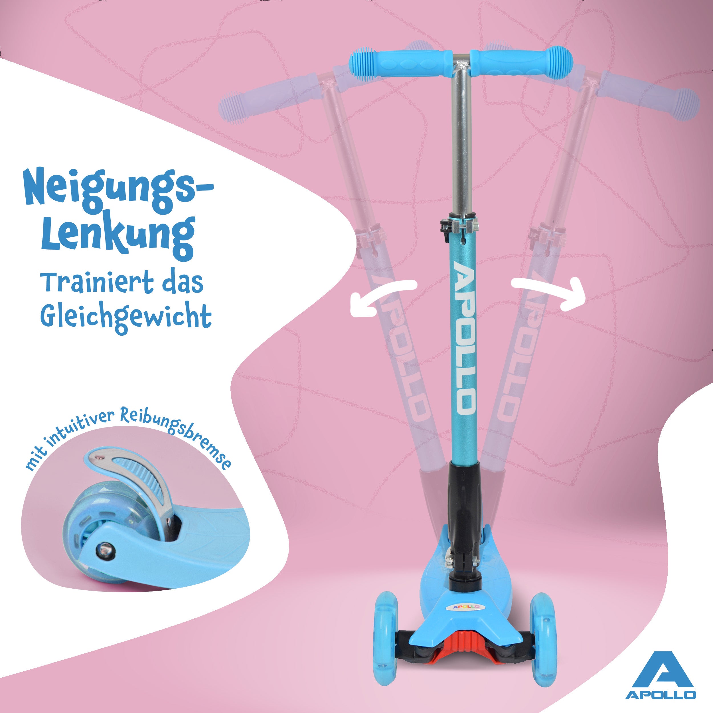 Apollo - Apollo Kinderroller Kids Whiz LED - in verschiedenen Farben - Blau