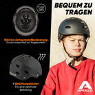 Apollo - Skatehelm, Multi Sport Helm Herren, Damen, Kinder, Kinderfahrradhelm verstellbar - Broken