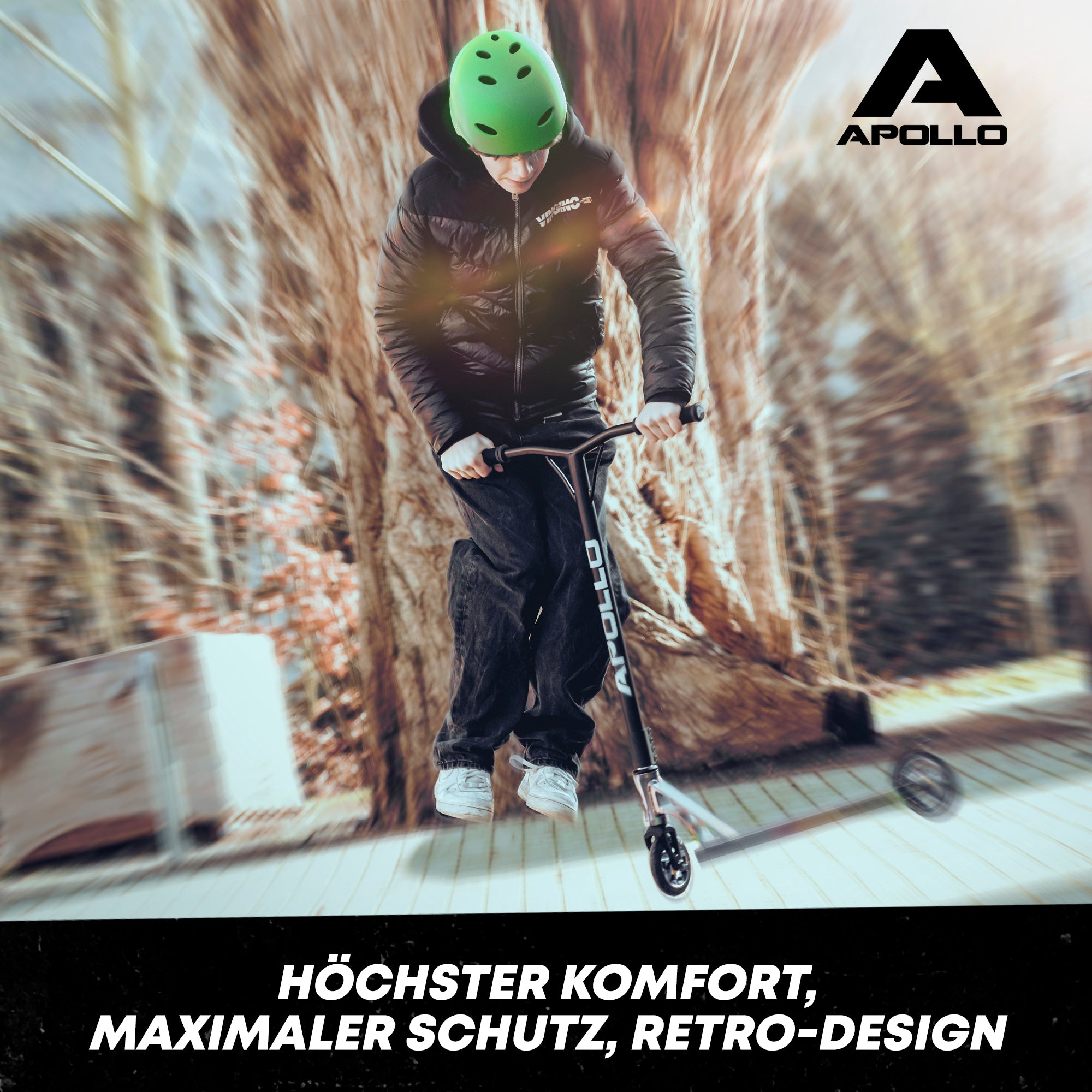 Apollo - Skatehelm, Multi Sport Helm Herren, Damen, Kinder, Kinderfahrradhelm verstellbar - Green (Uni)