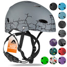 Apollo - Skatehelm, Multi Sport Helm Herren, Damen, Kinder, Kinderfahrradhelm verstellbar - Cracked