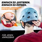Apollo - Skatehelm, Multi Sport Helm Herren, Damen, Kinder, Kinderfahrradhelm verstellbar - Blue Wave