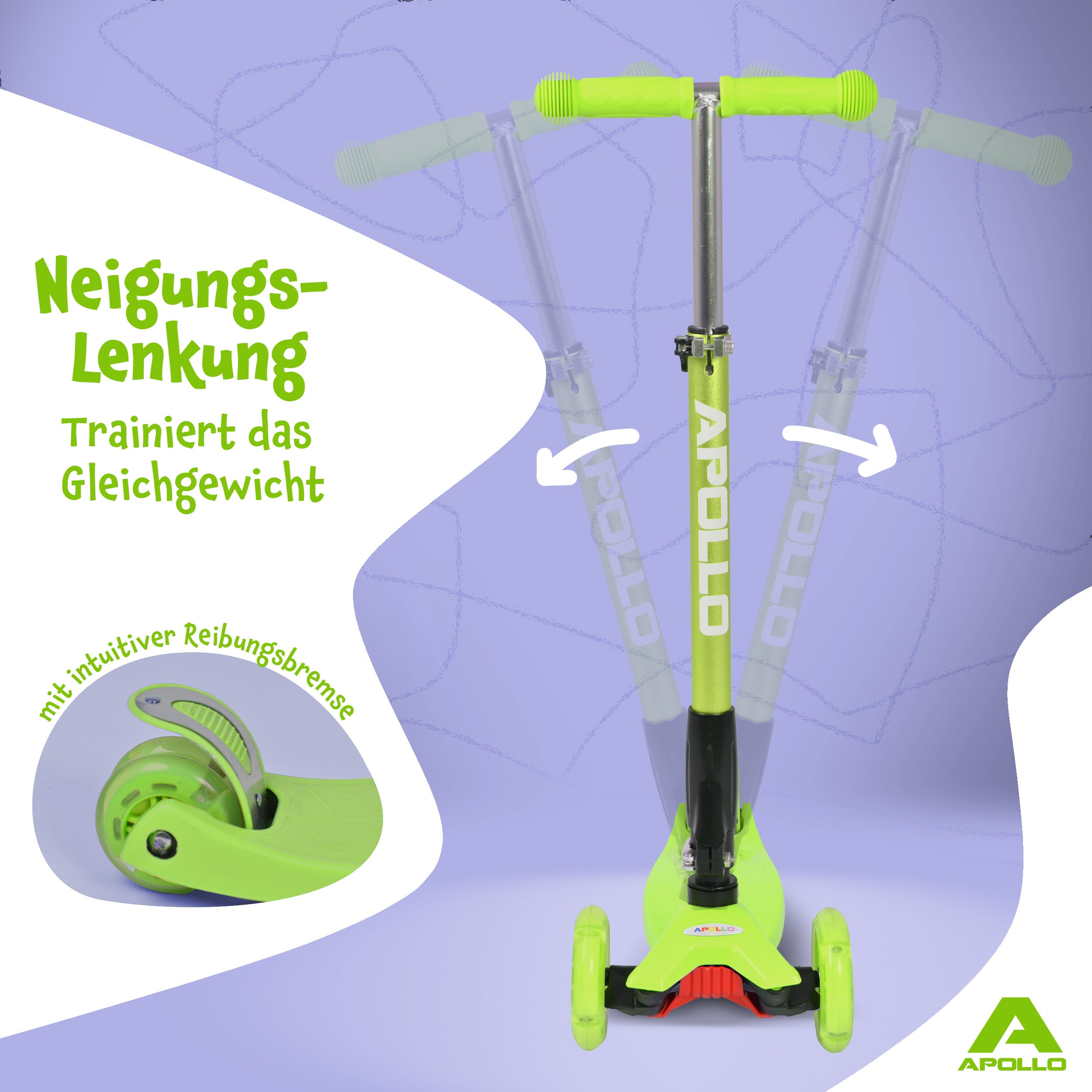 Apollo - Apollo Kinderroller Kids Whiz LED - in verschiedenen Farben - Grün