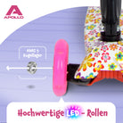 Apollo - Apollo Kinderroller Kids Whiz LED - in verschiedenen Farben - Blumenmuster