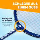 Apollo - Badminton Set Match Pro 800 - inkl. Tasche, 2x Schläger, Bälle - Blau Grün
