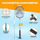 Apollo - Badminton Set Match Pro 800 - inkl. Tasche, 2x Schläger, Bälle - Blau Grau