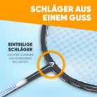 Apollo - Badminton Set Match Pro 800 - inkl. Tasche, 2x Schläger, Bälle - Blau Grau