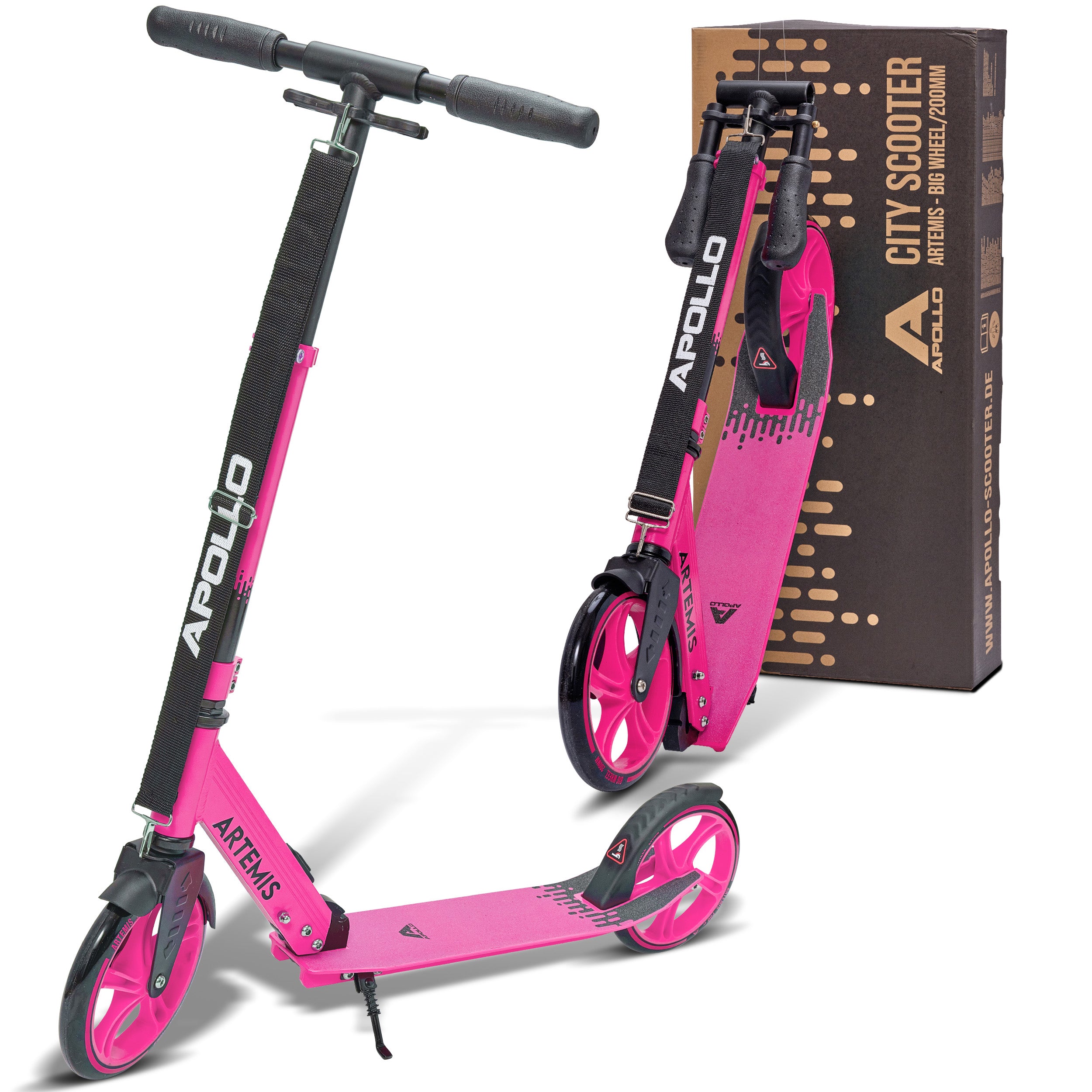 Apollo - Klappbarer City Roller "Artemis" höhenverstellbarer Tretroller für Kinder & Jugendliche - Pink
