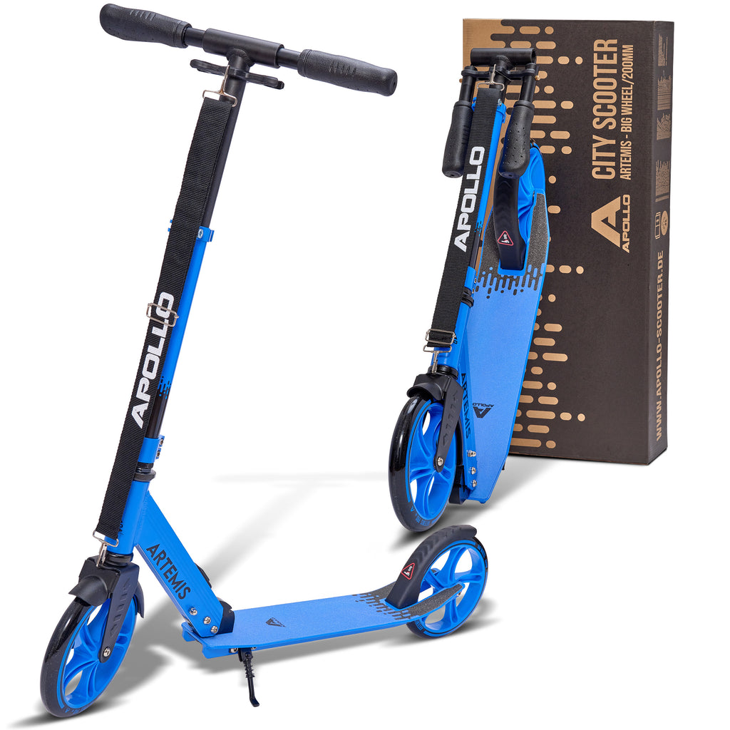 Apollo - Klappbarer City Roller "Artemis" höhenverstellbarer Tretroller für Kinder & Jugendliche - Blau