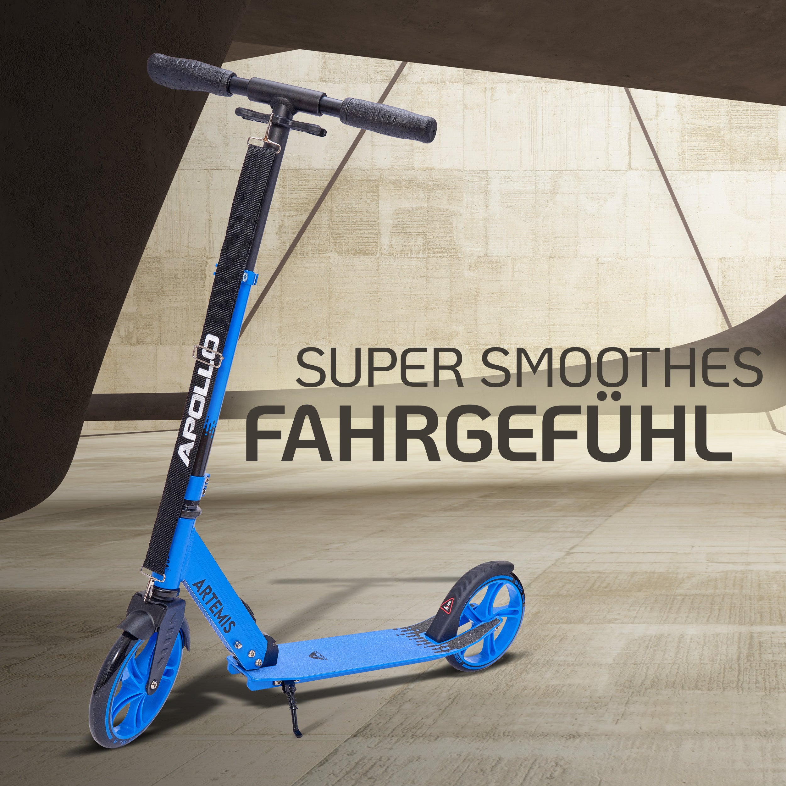 Apollo - Klappbarer City Roller "Artemis" höhenverstellbarer Tretroller für Kinder & Jugendliche - Blau