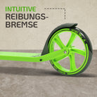 Apollo - Klappbarer City Roller "Artemis" höhenverstellbarer Tretroller für Kinder & Jugendliche - Grün