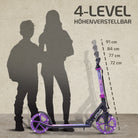 Apollo - Klappbarer City Roller "Artemis" höhenverstellbarer Tretroller für Kinder & Jugendliche - Starlight