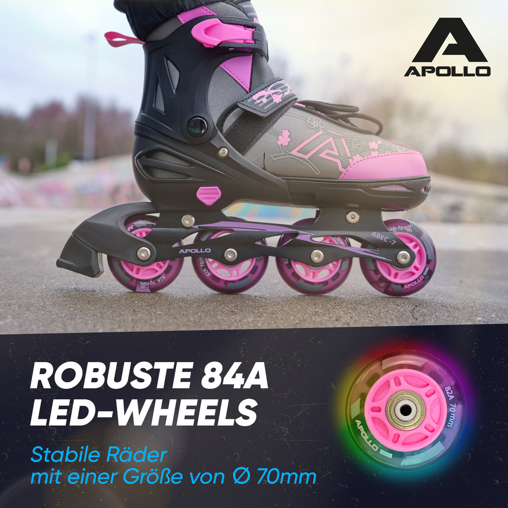 Apollo Funsport - Champion Adjustable Inline Skate (Pink) - M (35-38)