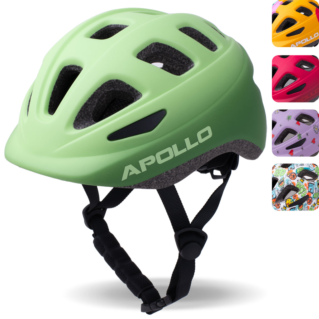 Apollo - Apollo Kinder Fahrradhelm, Helm für Kinder & Jugendliche, Multisport Helm - Green Fade