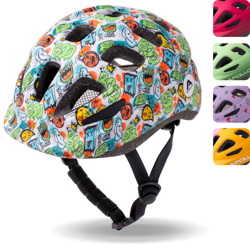 Apollo - Apollo Kinder Fahrradhelm, Helm für Kinder & Jugendliche, Multisport Helm - Monsta Mania