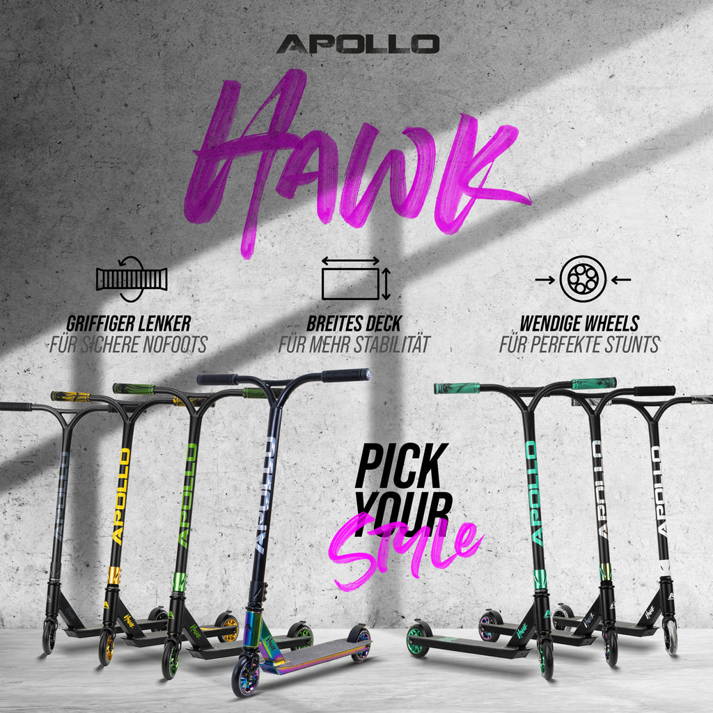 Apollo - Apollo Stunt Scooter "Hawk" - Full-Rainbow