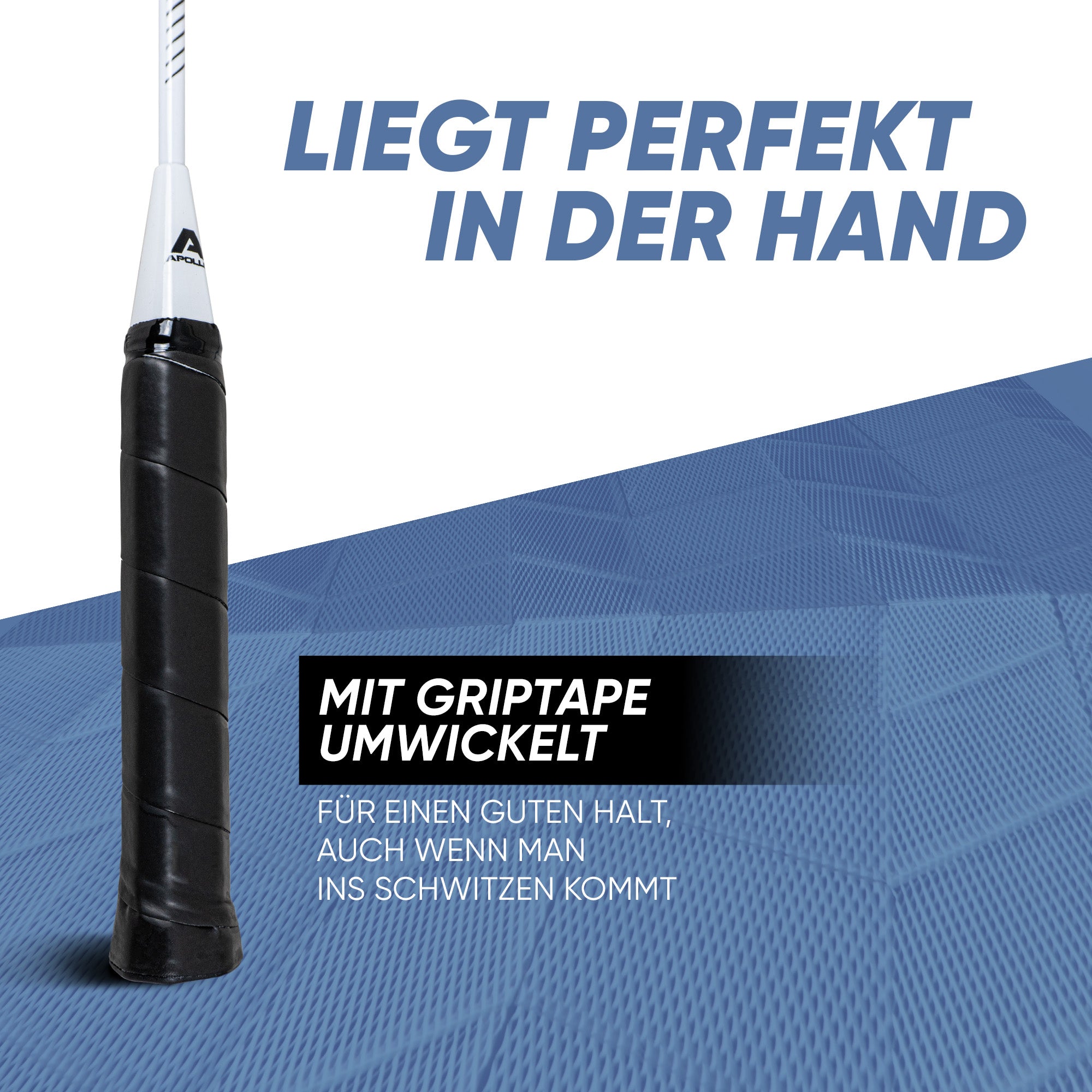 Apollo Funsport - Badminton Set Match Pro 400 - inkl. Tasche, 2x Schläger, Bälle - White Black