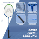 Apollo Funsport - Badminton Set Match Pro 400 - inkl. Tasche, 2x Schläger, Bälle - Blue Green