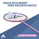 Apollo Funsport - Badminton Set Match Pro 400 - inkl. Tasche, 2x Schläger, Bälle - Blue Pink
