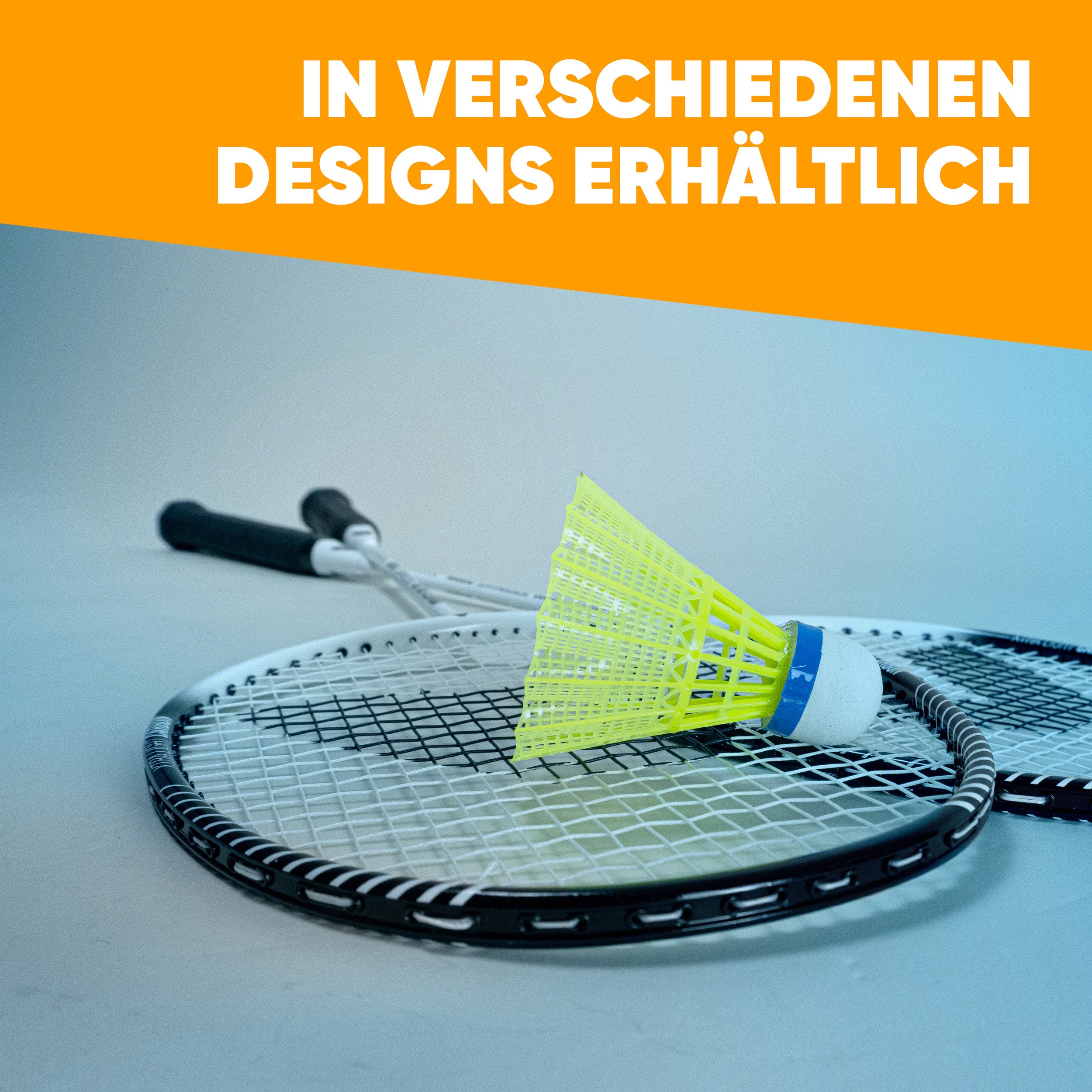 Apollo - Badminton Set Match Pro 800 - inkl. Tasche, 2x Schläger, Bälle - Weiß Schwarz