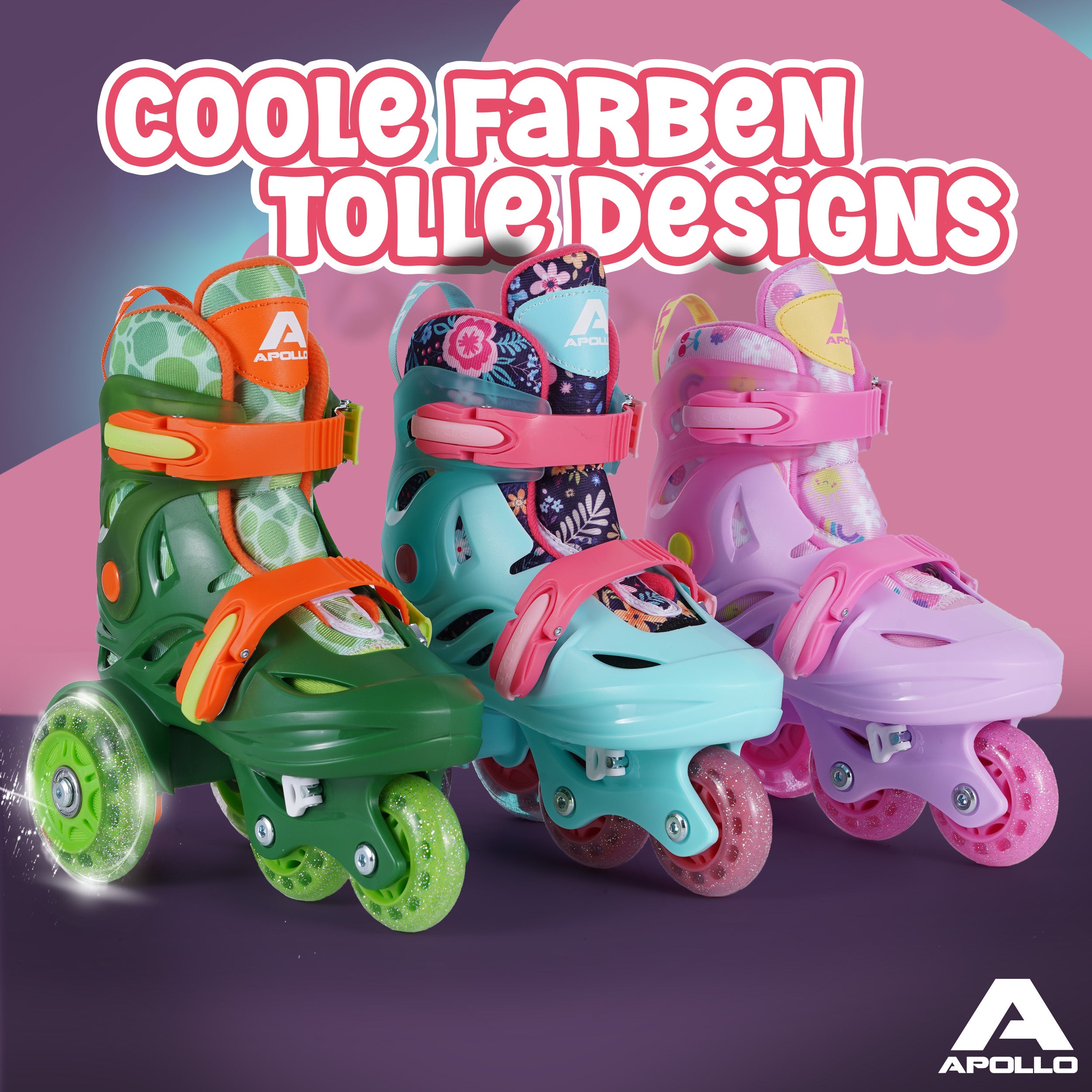 Apollo Funsport - Apollo Kids My 1st Skates - verstellbare Rollschuhe (Größe 26–30) für Kinder - Mint