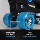 Apollo Funsport - Champion Adjustable Quad Skate - verstellbare Rollschuhe für Kinder & Jugendliche - Blue