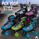 Apollo Funsport - Champion Adjustable Quad Skate - verstellbare Rollschuhe für Kinder & Jugendliche - Blue