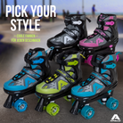 Apollo Funsport - Champion Adjustable Quad Skate - verstellbare Rollschuhe für Kinder & Jugendliche - Green