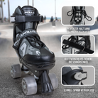 Apollo Funsport - Champion Adjustable Quad Skate - verstellbare Rollschuhe für Kinder & Jugendliche - Black