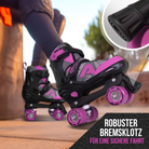 Apollo Funsport - Champion Adjustable Quad Skate - verstellbare Rollschuhe für Kinder & Jugendliche - Pink