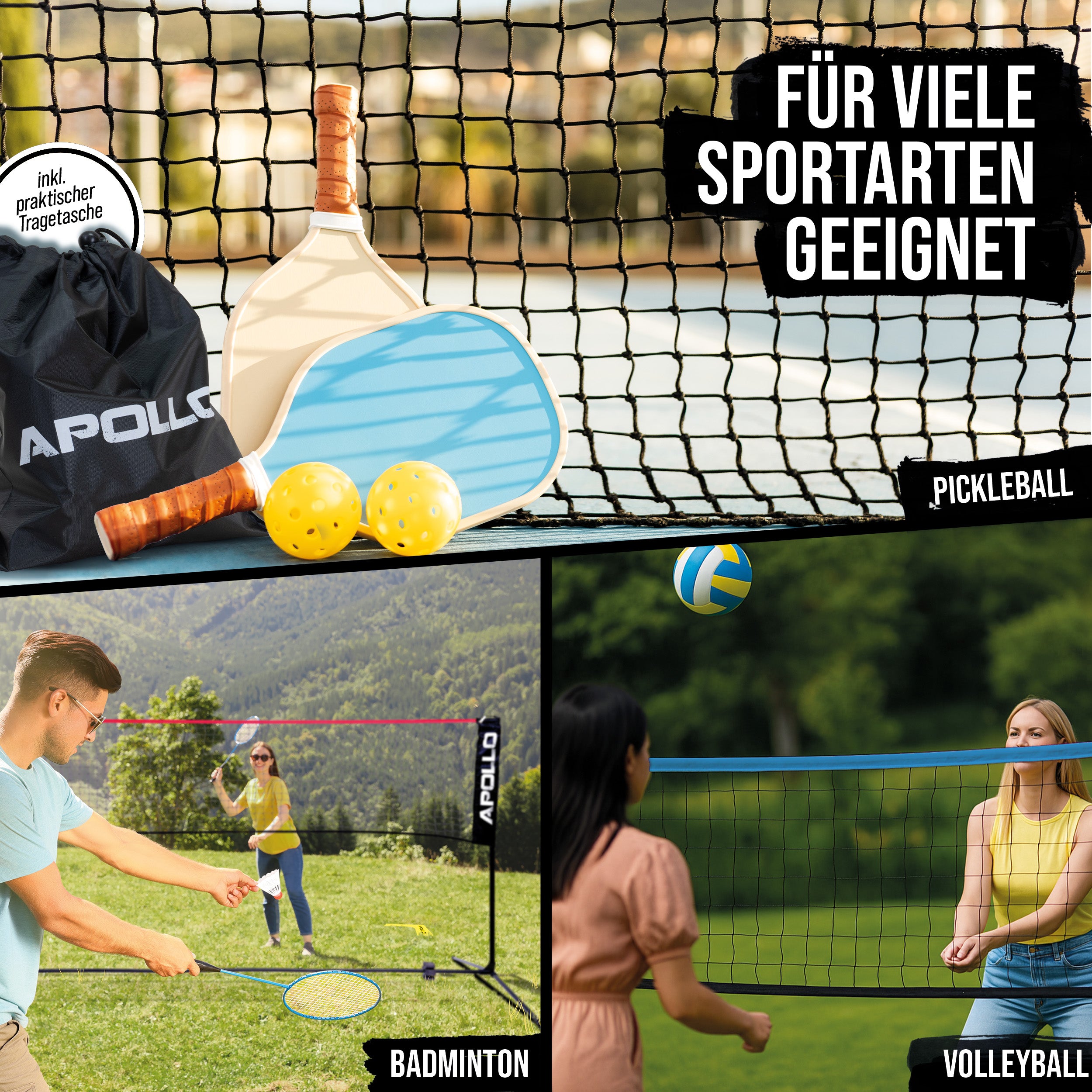 Apollo Funsport - Apollo Court Marker Set – All-in-One Bodenmarkierungsset für Präzision und Vielseitigkeit -