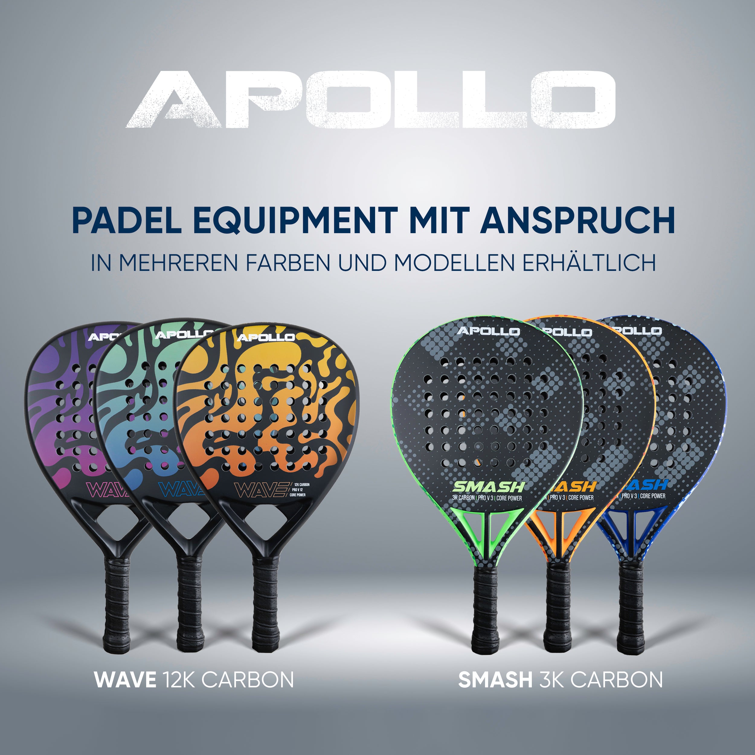 Apollo Funsport - Padelschläger / Padel Rackets - 3K Smash - Orange
