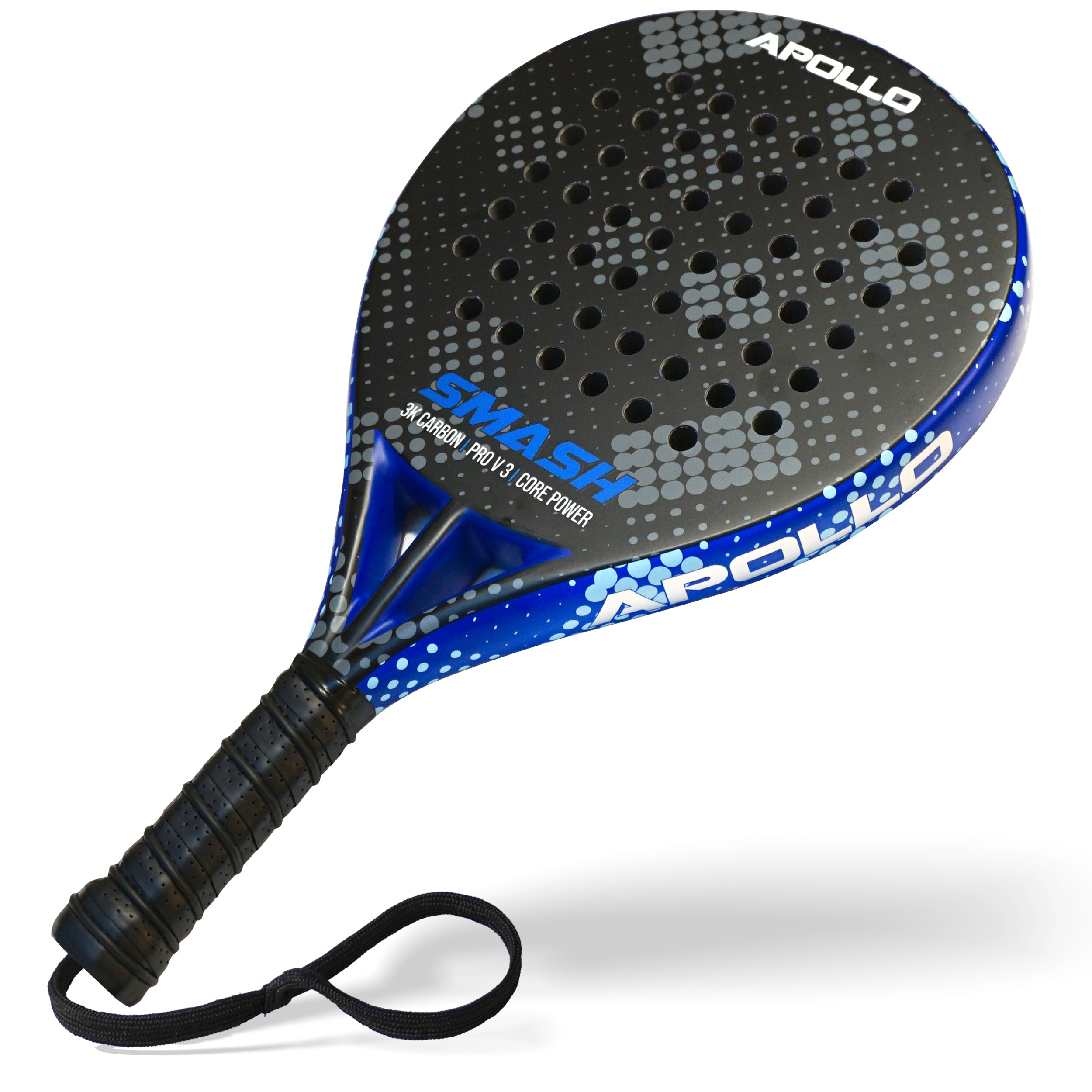 Apollo Funsport - Padelschläger / Padel Rackets - 3K Smash - Silver Blue