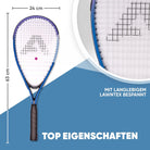 Apollo - Speed Badminton Set - inkl. Tasche, 2x Schläger, Bälle - Blau