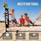 Apollo - Badminton Netz - Volleyball Netz, höhenverstellbar, verschiedene Breiten - Blau