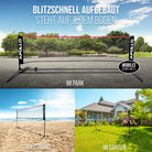 Apollo - Badminton Netz - Volleyball Netz, höhenverstellbar, verschiedene Breiten - Rot