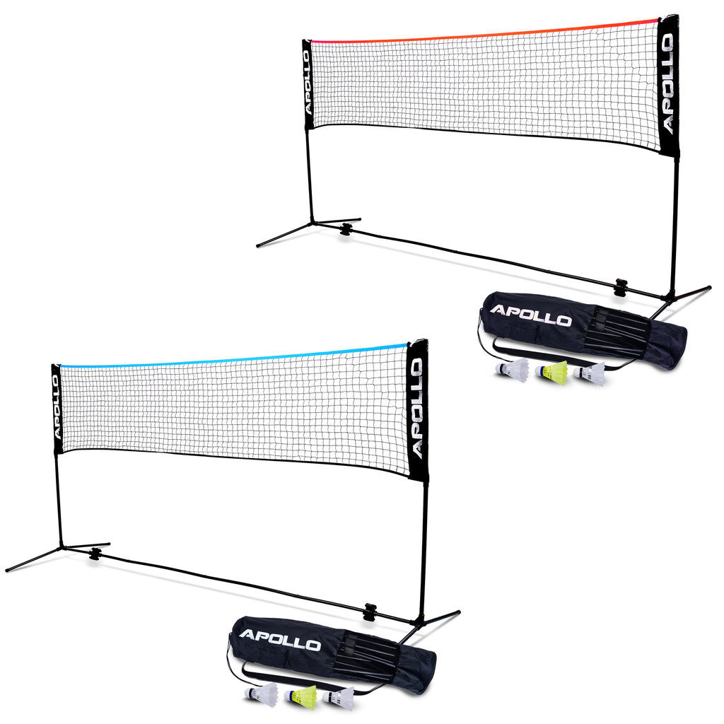 Apollo - Badminton Netz - Volleyball Netz, höhenverstellbar, verschiedene Breiten -