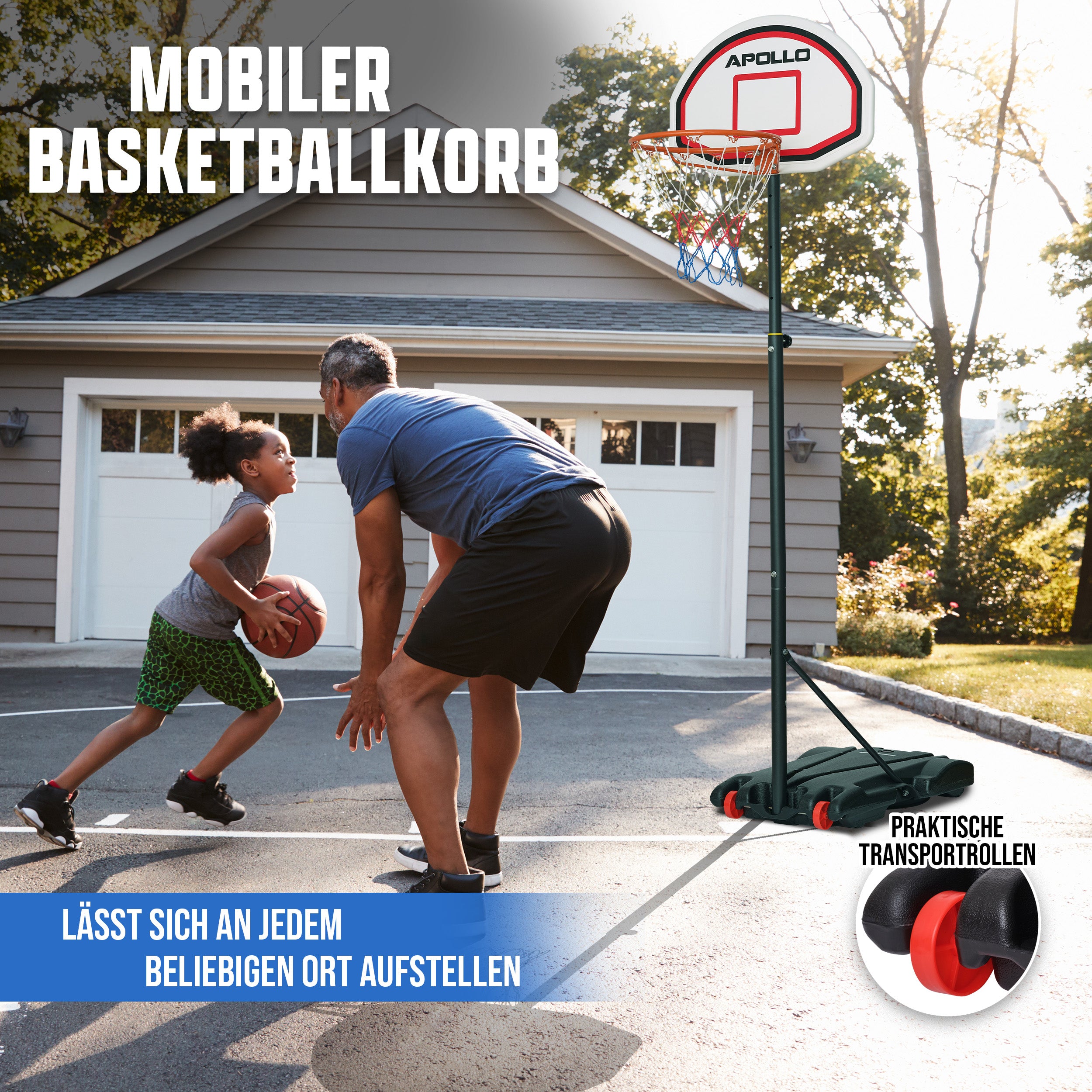 Apollo - Apollo Basketballkorb mit Ständer und Rollen - Classic
