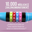Apollo - Fahrradschloss mit Zahlen für Kinder, 10x650 mm, Scooter Schloss,Zahlenschloss - Blau