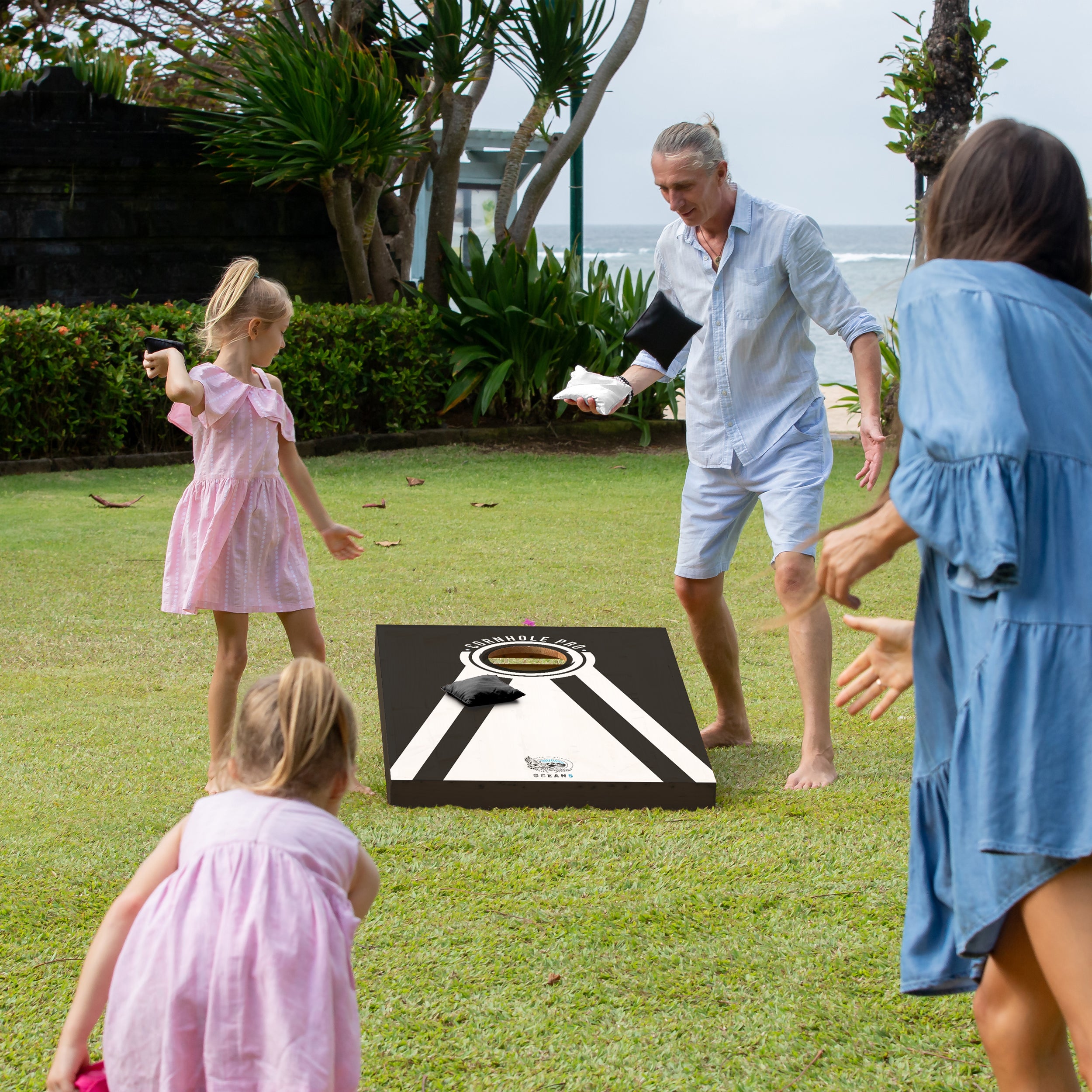 Kornlochspiel Für Kinder - Kompaktes Cornhole Set Mit Tasche