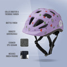 Apollo - Apollo Kinder Fahrradhelm, Helm für Kinder & Jugendliche, Multisport Helm - Flower Love
