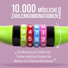 Apollo - Fahrradschloss mit Zahlen für Kinder, 10x650 mm, Scooter Schloss,Zahlenschloss - Grün