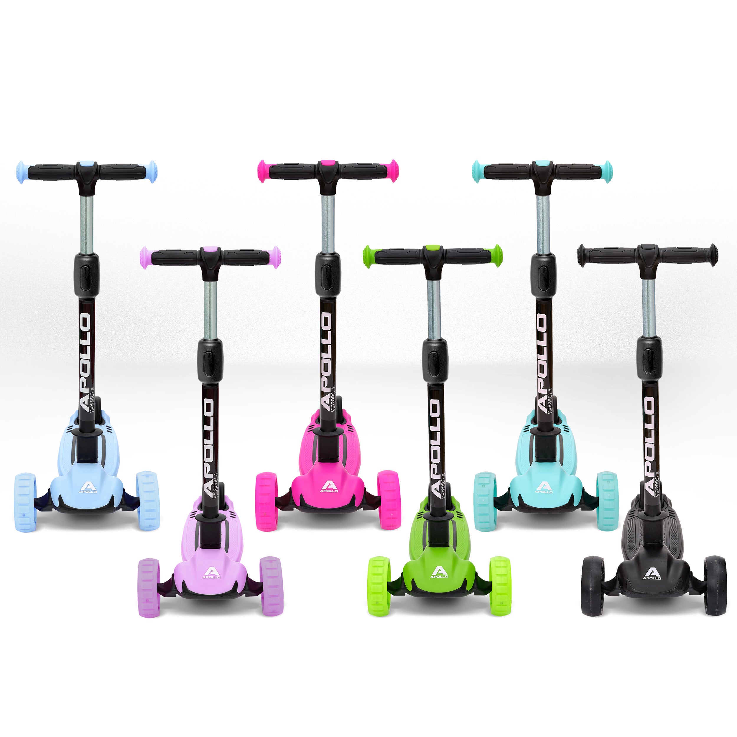 Apollo - Kinderscooter "KidsPro4" klappbarer LED Roller -