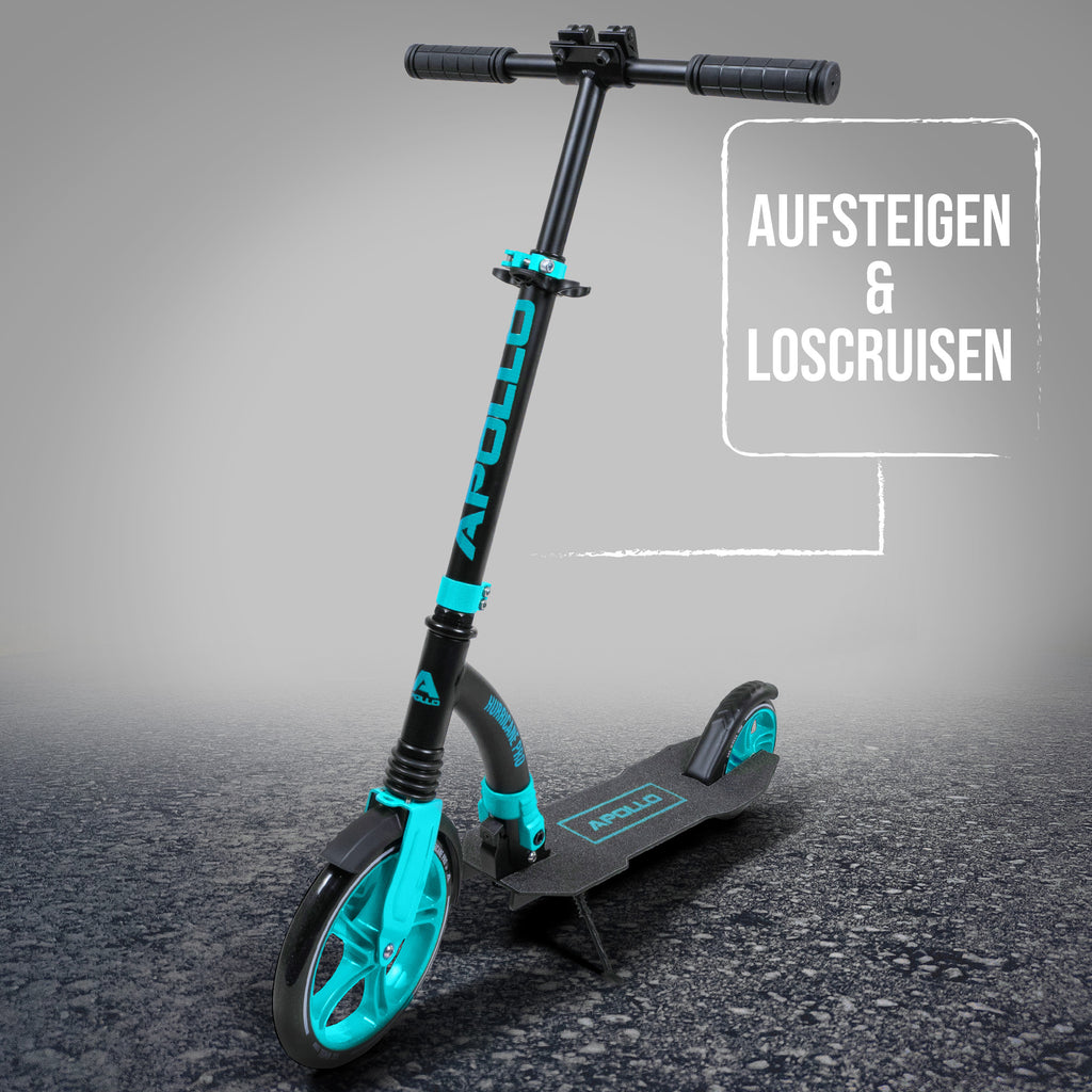 Apollo - Apollo Scooter - "Hurricane" City-Scooter mit Federung - Schwarz Mint