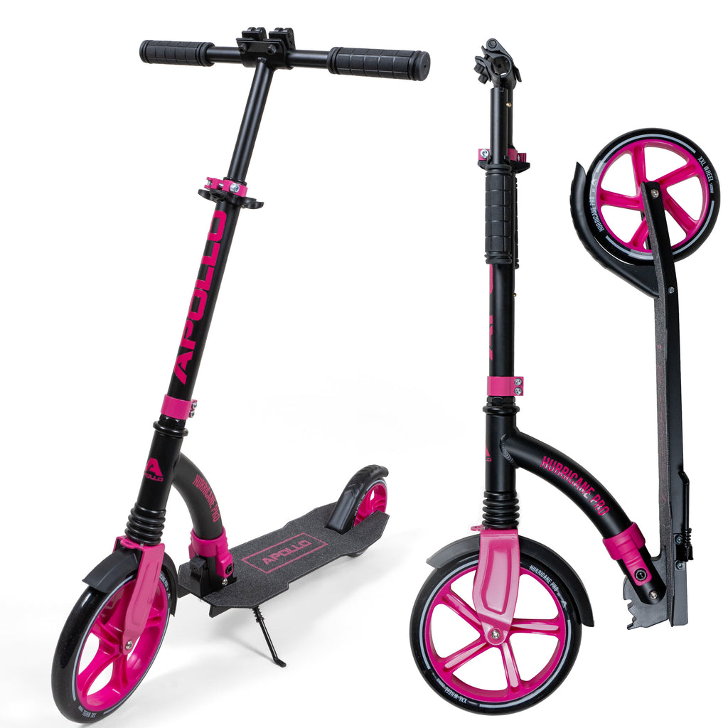 Apollo - Apollo Scooter - "Hurricane" City-Scooter mit Federung - Schwarz Pink