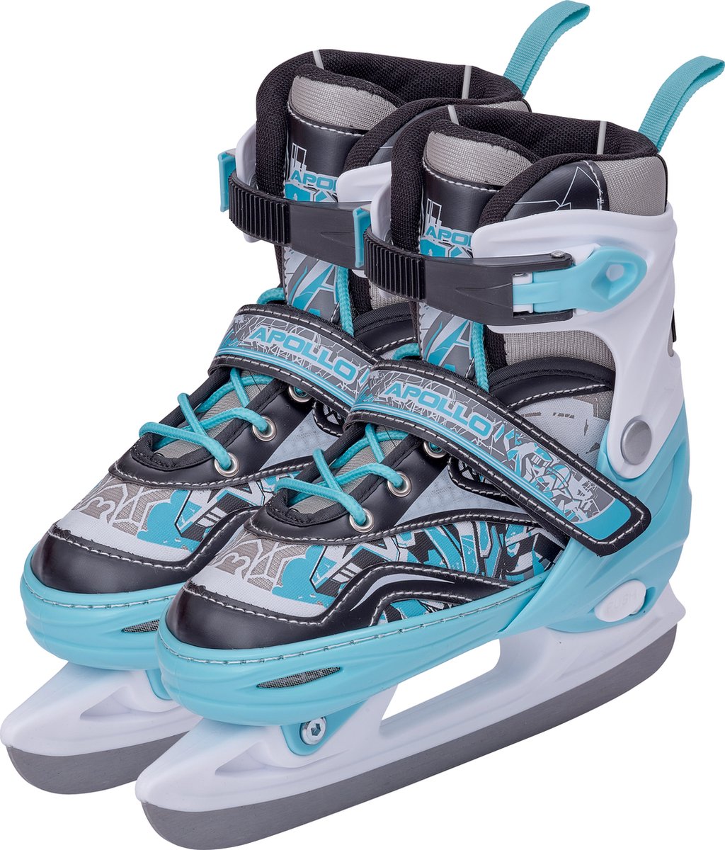 Apollo - Ice Skates X Pro verstellbare Schlittschuhe für Damen & Kinder - Mint/Schwarz -