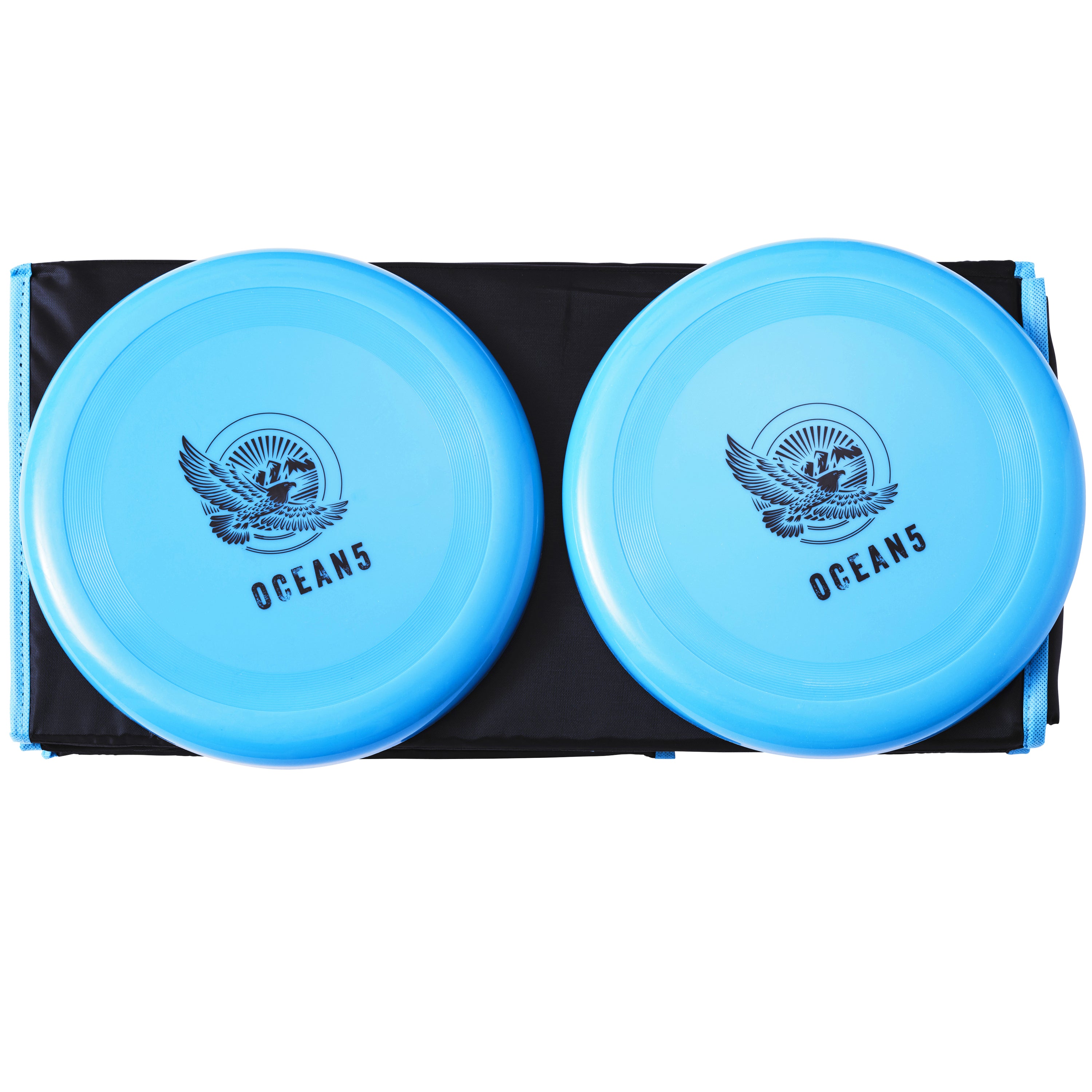 Ocean 5 - Disc Jam Set - lustiges Wurfspiel, Outdoorspiel, Strandspiel für 4 Personen - Blau