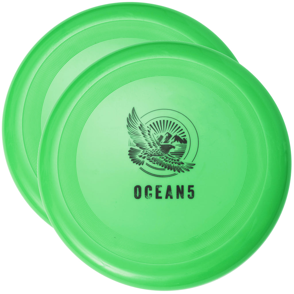 Ocean 5 - Disc Jam Set - lustiges Wurfspiel, Outdoorspiel, Strandspiel für 4 Personen - Grün