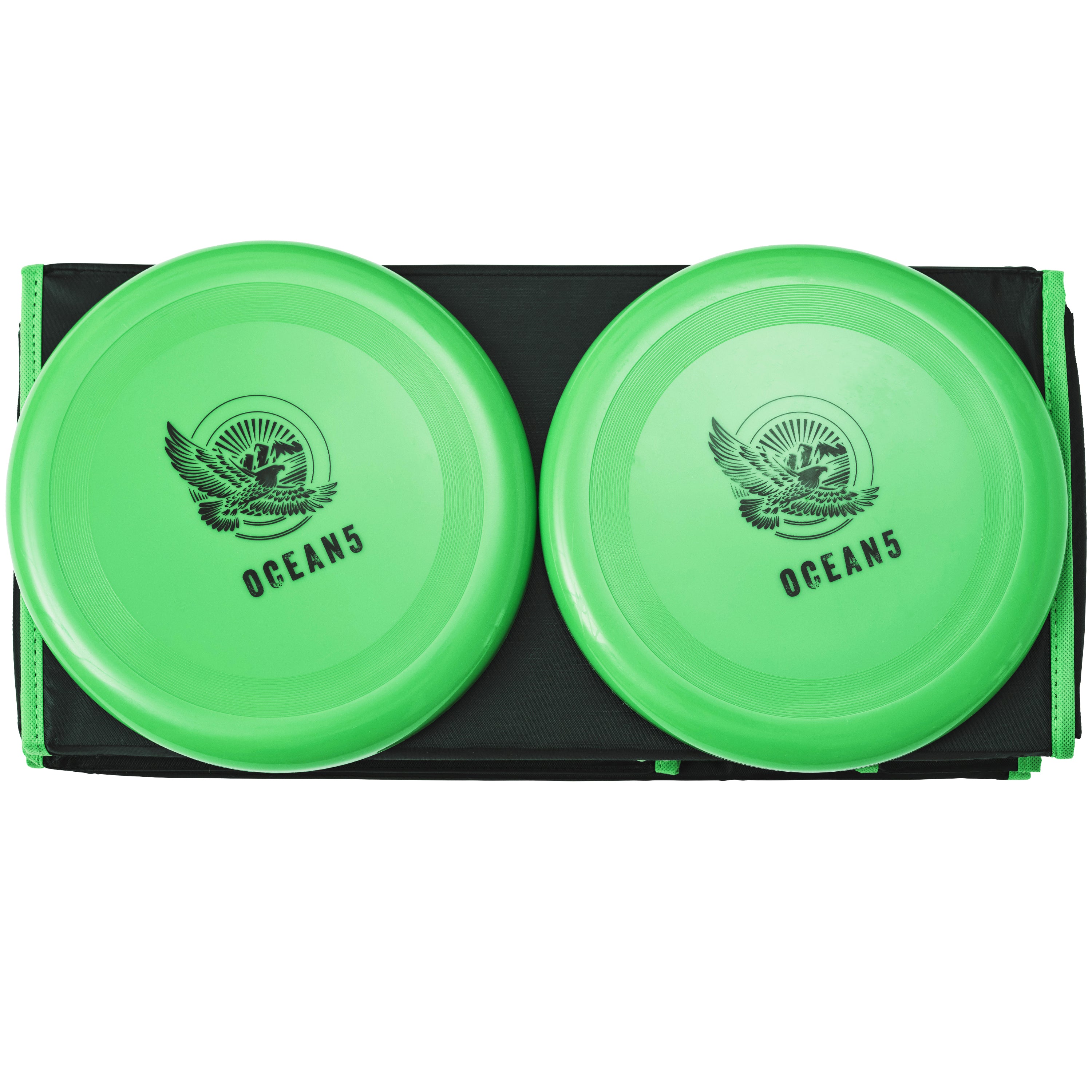 Ocean 5 - Disc Jam Set - lustiges Wurfspiel, Outdoorspiel, Strandspiel für 4 Personen - Grün